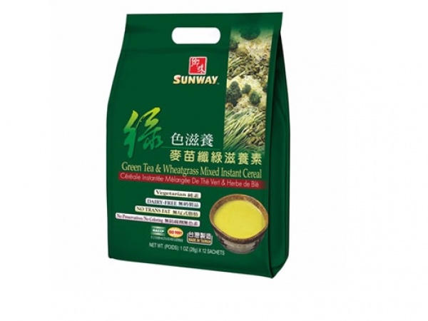 NGŨ CỐC GREEN TEA & WHEATGRASS MIXED INSTANT CEREAL 336G 